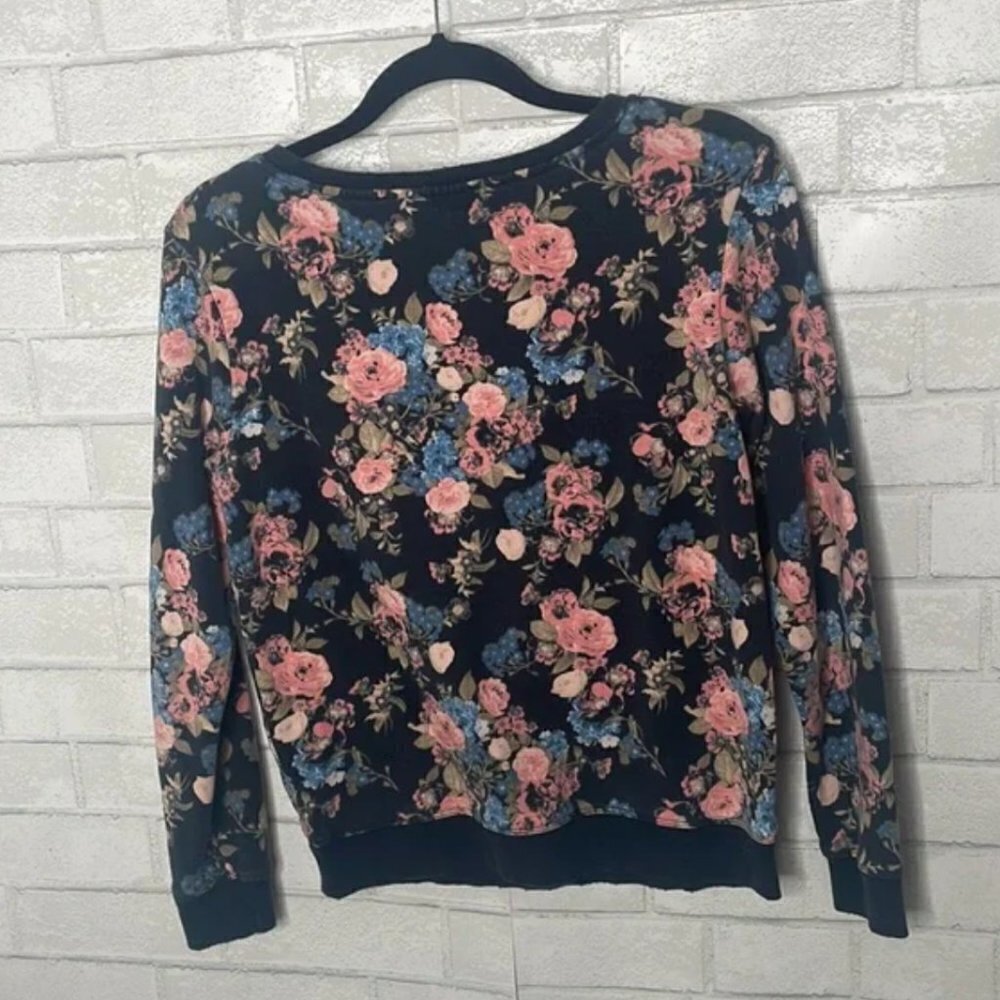 Hinge Floral Crew Neck Sweatshirt - Picture 8 of 12